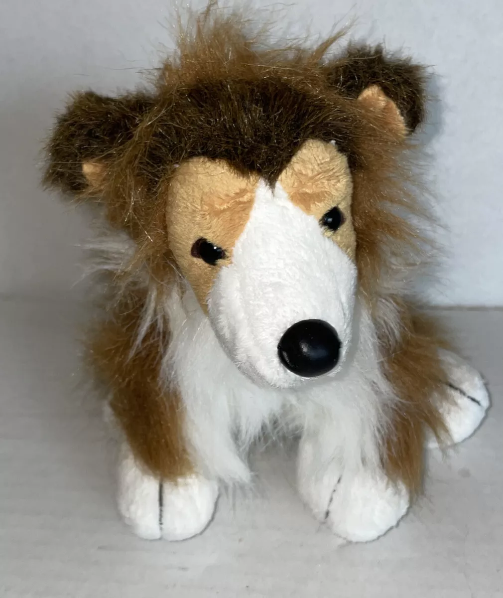 GANZ Webkinz Collie White & Brown Plush Dog Lassie Toy no code