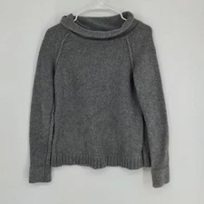 Pim+Larkin Women's Sweater Size Small Gray Knit Turtleneck Long Sleeve Wool