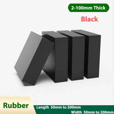 #ad Rubber Blocks Solid Square Sheet Cushioning Damping Plate Industrial 50mm 200mm $84.35