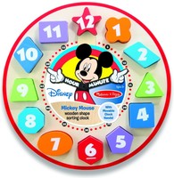 Mickey Mouse Wooden Shape Sorting Clock. Shipping Is Free Mickey Mouse Wooden Shape Sorting Clock. Shipping Is Free