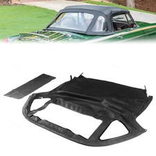 Convertible Black Soft Top Fits 1971 1972-1980 Mg Mgb W 3pcs Plastic Windows