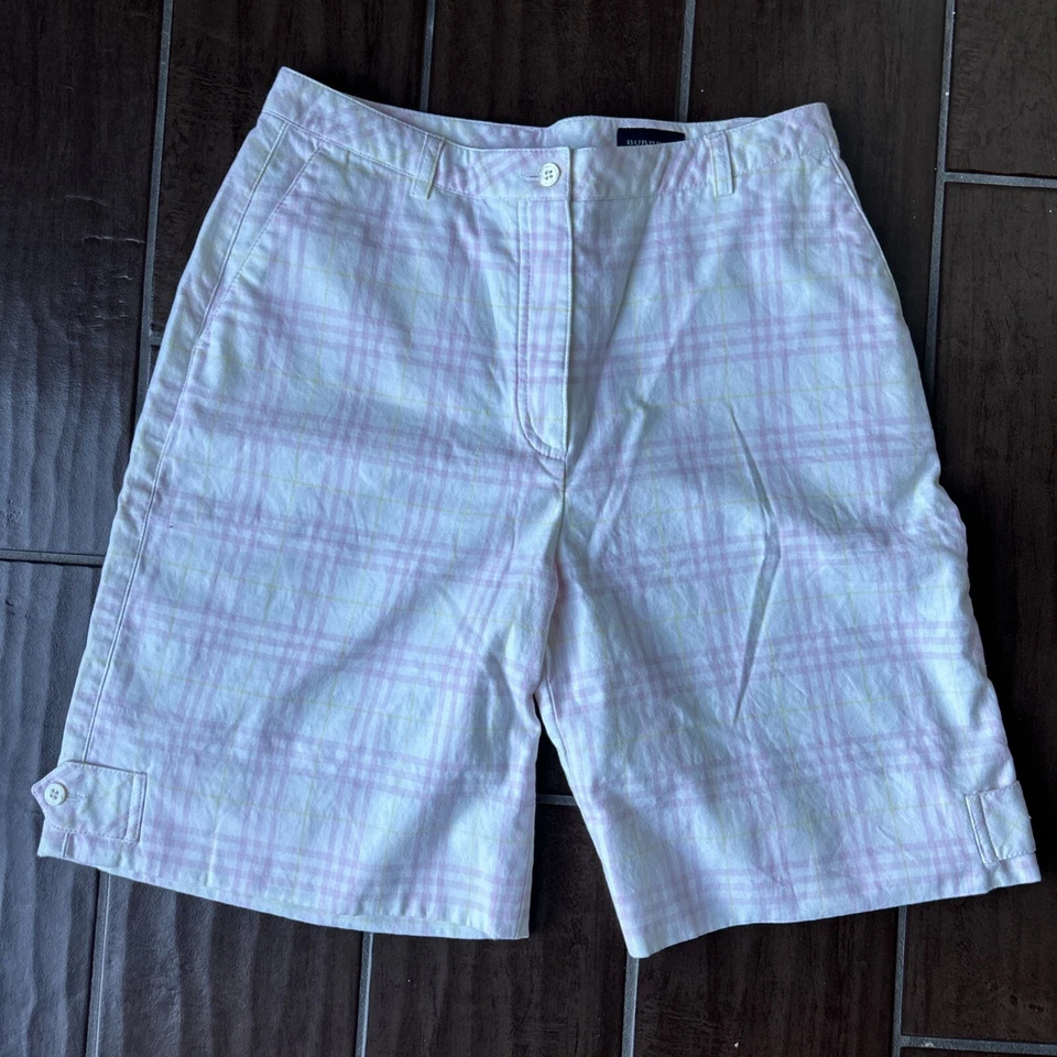 Bermudas de golf BURBERRY rosa a cuadros Nova talla 4 vintage años 90’s