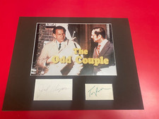 Jack Klugman Tony Randall Signed Autographed Cuts The Odd Couple Matted!