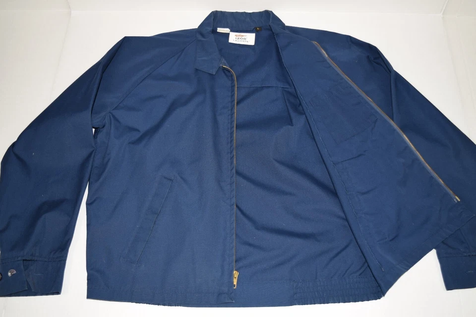 Chaqueta Lacoste De Colección IZOD Lacoste Talla L Años 80 Azul Cocodrilo Azul Chaqueta Harrington Foto 4 de 4