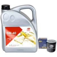 MotoröL Set 5W-40 5 Liter + ÖLfilter SM 124 FüR Honda Civic V Stufenheck