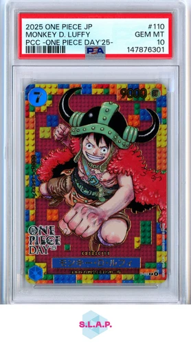 MONKEY D. LUFFY ONE PIECE JAP PREM CARD COLL -ONE PIECE DAY '25- 2025 110 PSA 10