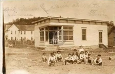 Wartburg TN Tennessee View Boys at Citizens Bank RPPC Photo Postcard COPY