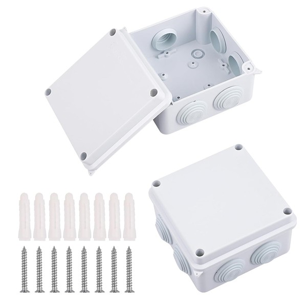 Wasserdichte Abzweigdose IP65 Verteilerdose Aufputz AußEn Kunststoff Weiß 2-image