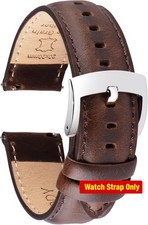 Leather Strap Compatible with 18mm 20mm Watch & Smartwatch Quick Release