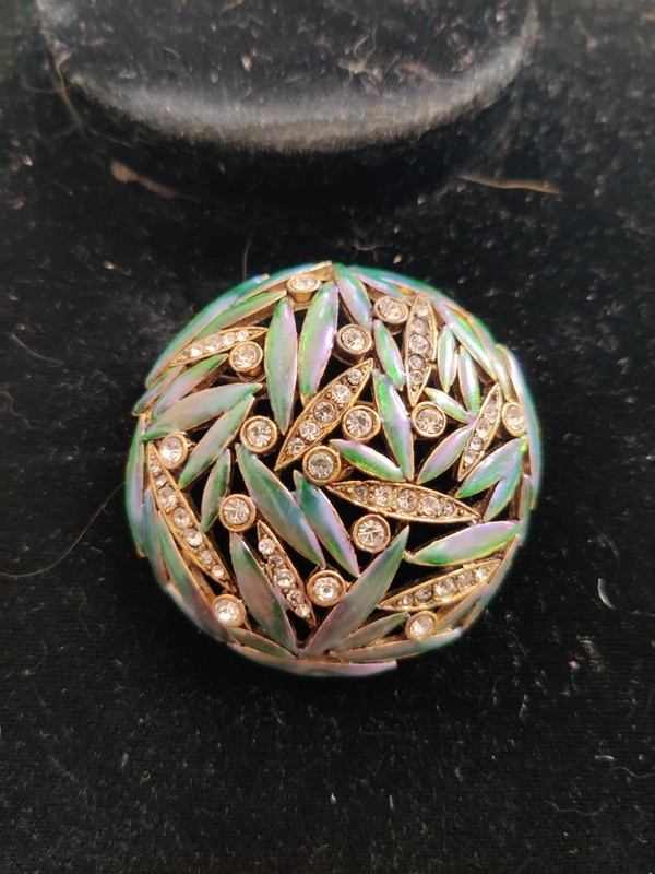 KENNETH LANE Fancy enamel Clear brooch