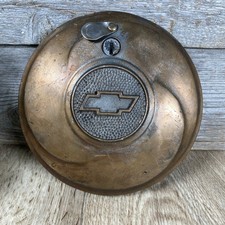 Brass Steel Chevrolet Locking Spare Tire Hubcap Cover 1930s No Key Brass Steel Chevrolet Locking Spare Tire Hubcap Cover 1930s No Key
