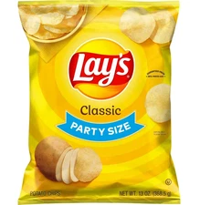 Lay's Classic Potato Chips, Party Size, 13 oz Bag Free Shipping