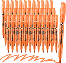 36 PCS Orange Highlighters Chisel Tip Quick Drying Student Office School Pen