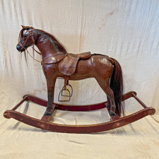 Leather Rocking Horse, Victorian