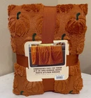 NWT VIRAL TIK TOK COSTCO EMBROIDERED FAUX FUR HALLOWEEN FALL THROW PUMPKIN