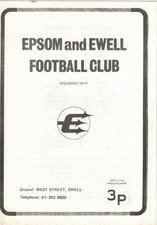 EPSOM & EWELL v HOUNSLOW 1976/77 ATHENIAN LEAGUE