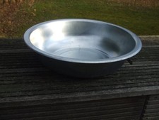 Zinkschale, Blumenschale, Dekoschale, Pflanzschale, Zinkwanne, D 40 cm, silber