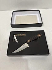 KENTUCKY CUTLERY COMPANY 2 PIECE KNIFE SET 71023 STAINLESS STEEL WITH SHEATH