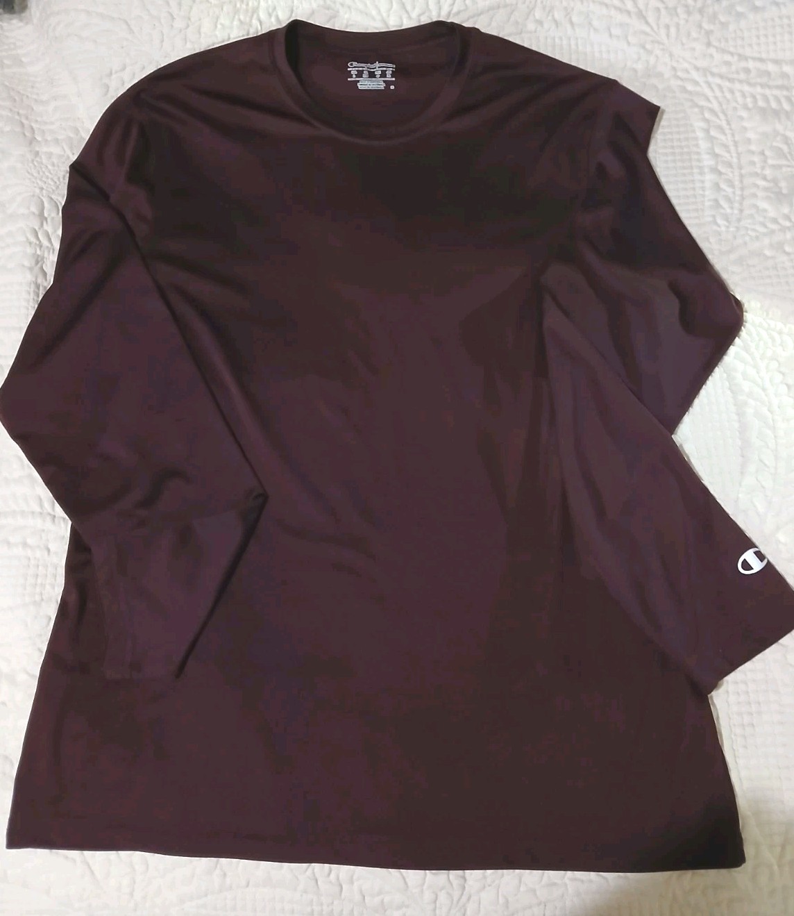 Champion Performance Burgundy Polyester Long Slee… - image 1