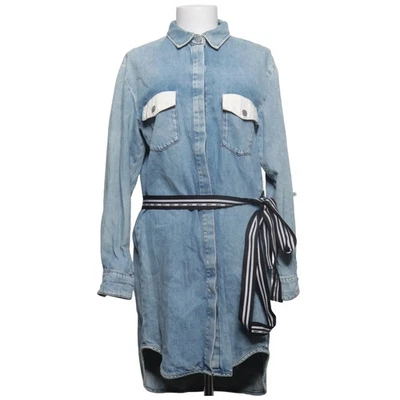 Maje, robe en jean, taille : M, modèle : moje, bleu/blanc, coton, autre #GZh - Photo 1/4