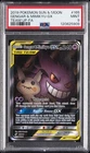 2019 POKEMON SUN & MOON TEAM UP #165 FULL ART/GENGAR & MIMIKYU GX PSA 9