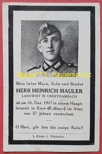 Death Picture Prisoner of War in Hospital Kiev Ukraine 1947 Wehrmacht POW WWII