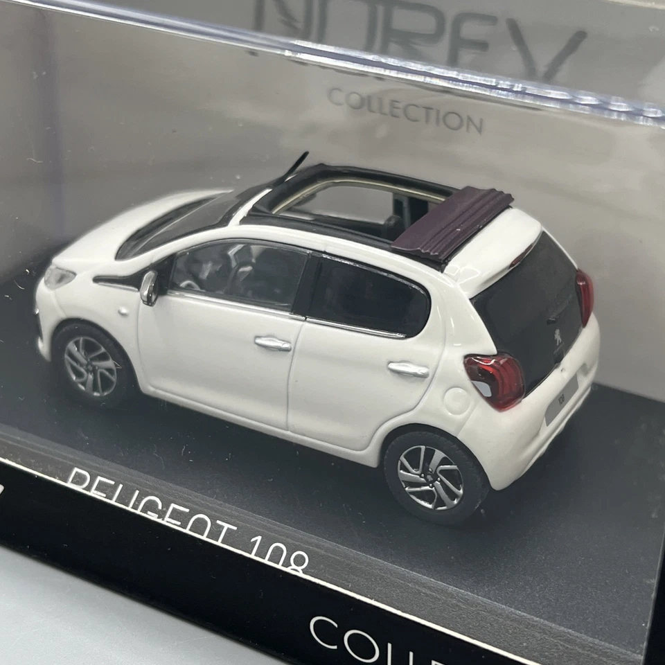 Norev 1/43 Scale 2014 Peugeot 108 Top! Banquise White 470181 FREE FAST P&P — 第 3/4 张图片