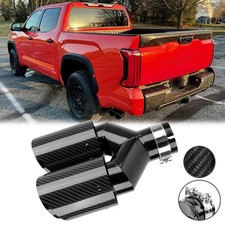 3 In Carbon Fiber Dual Exhaust Tip Pipe Tail Muffler For Toyota Tundra Trd Pro