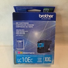 NEW OEM - BROTHER LC10E CYAN Ink Cartridge - LC10EC SEALED 2/2027