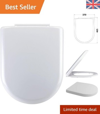 Moderner Soft Close WC-Sitz in D-Form - robust weiß mit Schnellverschluss