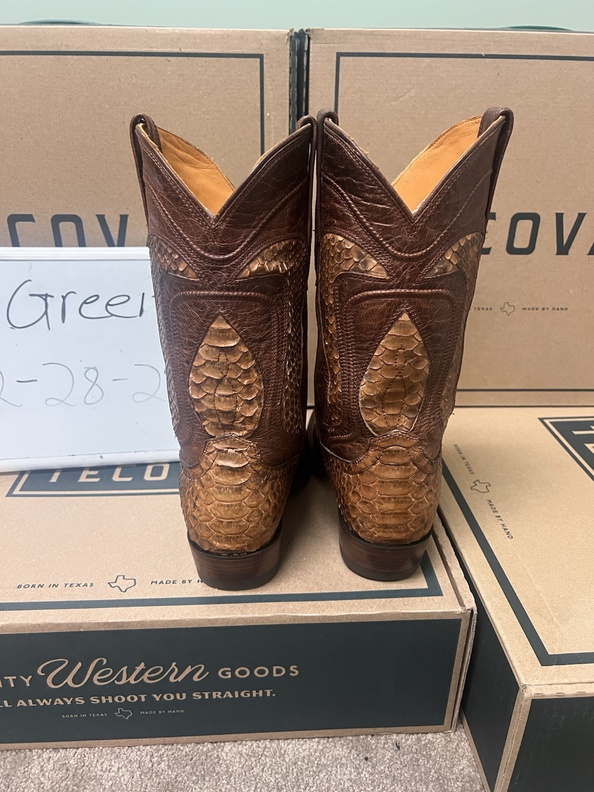Tecovas Cartwright Craft Saddle Python Boots - 8.… - image 4