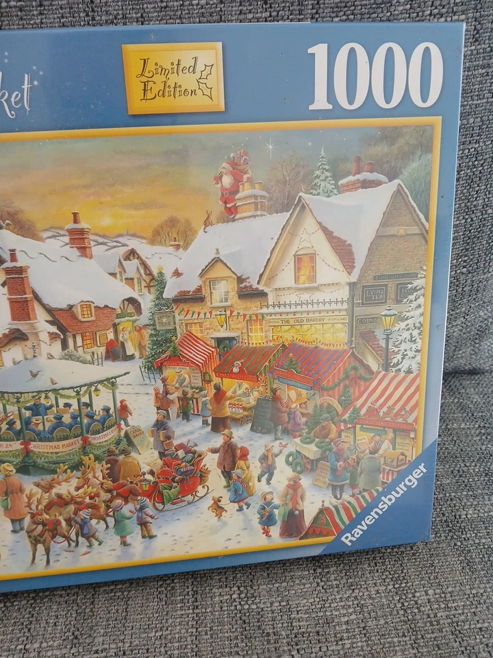 Ravensburger Ltd Edition 1000 piece Christmas Jigsaw 2007 - The Christmas Market - Image 4 of 4