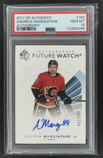 2017-18 SP Authentic Andrew Mangiapane Future Watch Rookie Autograph /999 PSA 10