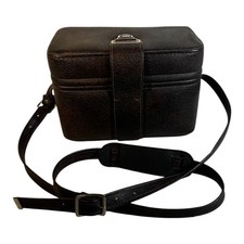 Vintage Leather Camera Case Bag Brown Crossbody Strap USA Made SE-35