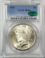 1923 P Peace Silver Dollar PCGS MS-66 CAC
