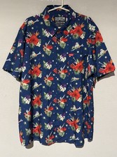 Dixxon Flannel Co Hawaiian Shirt Mens Size 2XL Tropical Floral Snap On Tools D5