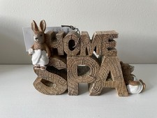 Next Bertie Bear and Rosie Rabbit "Home Spa" Word Block Ornament - BNWT