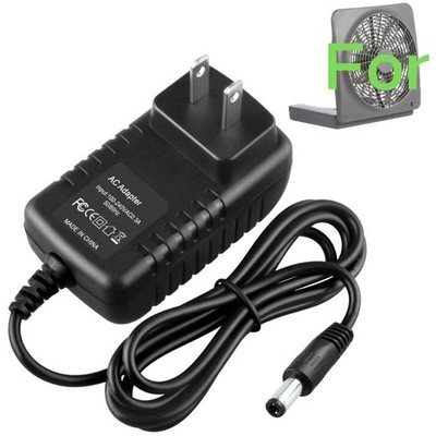 12V AC/DC Adapter for O2 Cool Portable 10'' Cooling Fan FD10101 FD10101A FD10002A