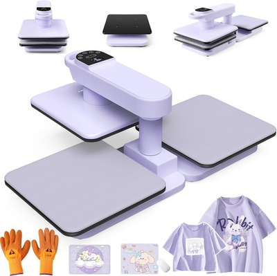 #ad #ad 360° Dual Auto Heat Press 15x15 with Double Workbench Automatic Press Machine $349.99