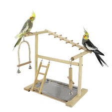 Parrot Perch Playstand Wooden Bird Play Stand Toy Pet Parrot Playstand for Cage