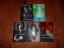 5 PB Books by Jennis Slaughter Like New Condition, Intuition/Instinct/Lost Love+