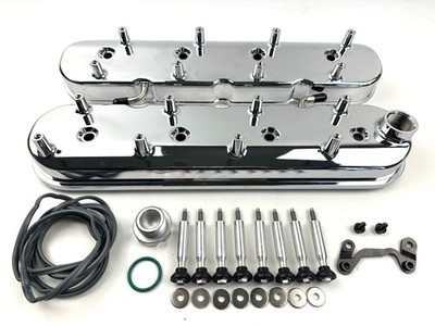 LS Cast Aluminum Tall Valve Covers for LS1 LS2 LS3 LS6 5.3 6.0 Chrome 