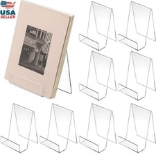 2/4Pcs Acrylic Book Stand for Display Adjustable Clear Display Holder Easel USA