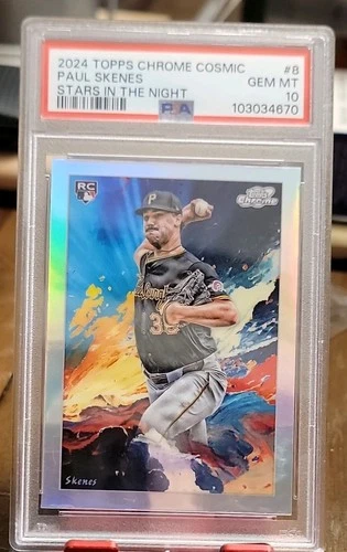 2024 Topps Cosmic Chrome Paul Skenes Rookie STN-8 Stars Night PSA 10 Pirates