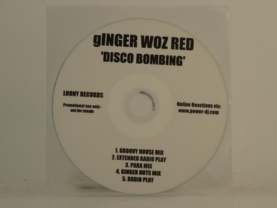 GINGER WOZ RED! DISCO BOMBING (H1) 5 Track Promo CD Single including Plastic Sle