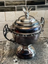 William Rogers Antique Silverplate Spooner