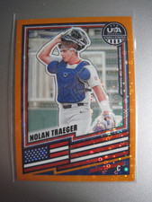 2026 USA Baseball Stars and Stripes Prizm Prizms Orange Disco #128 Nolan Traeger
