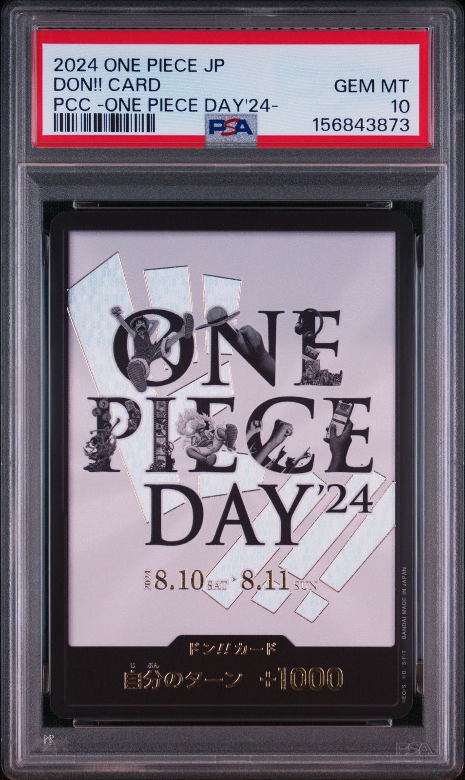PSA 10 One Piece Japanese DON Card #DON-OP-DAY-24-003 DON!! Card 2024