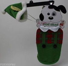 Christmas Dog Gear Green  Red Elf Pet Dog Coat with Hat Size Small 10.5" L NWT