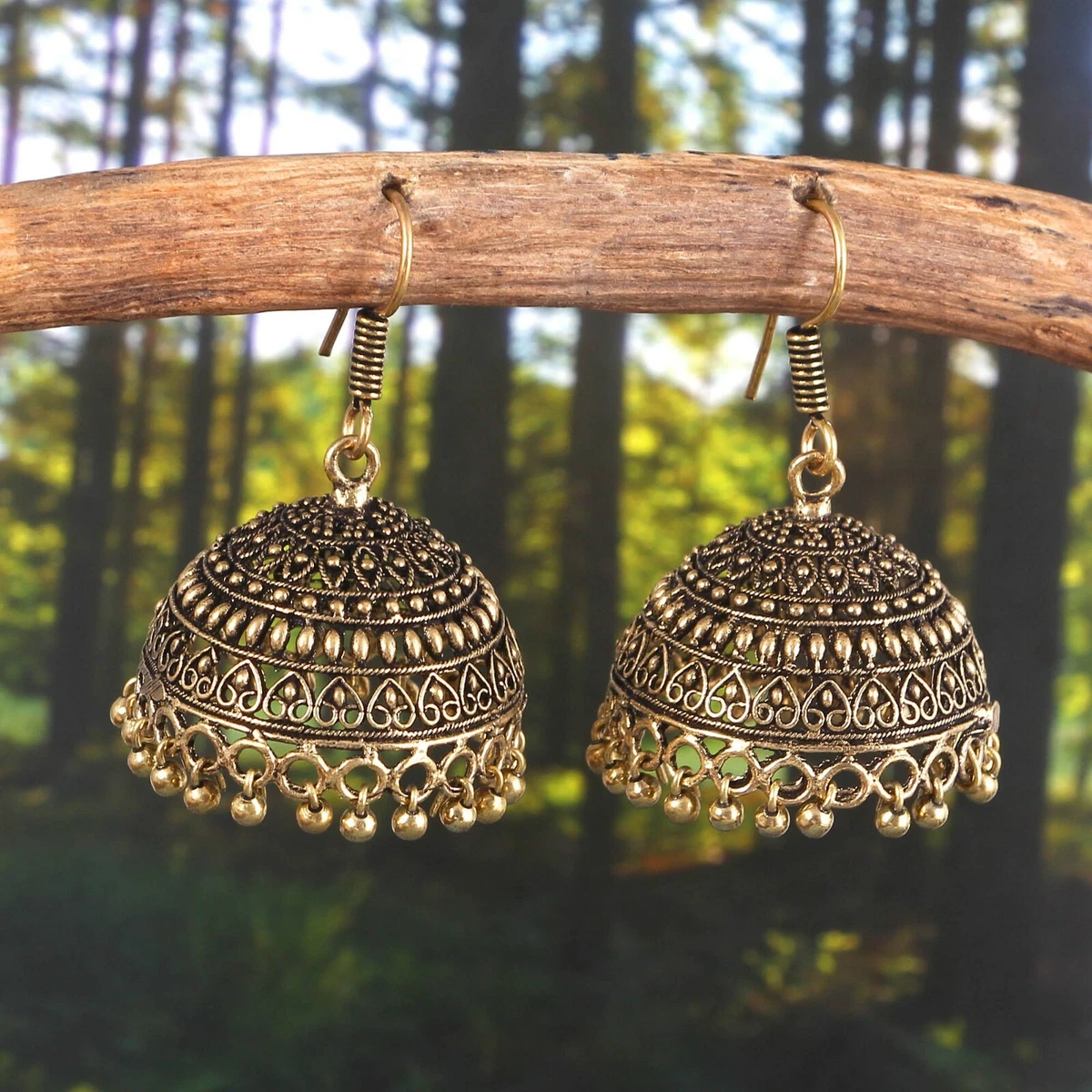 Big size gold jhumkas outlet